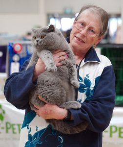Remi & his mum, Chris, having cuddles while waiting to be awarded his 4th Best in Show at the Aust. National Show in Adelaide 2026.